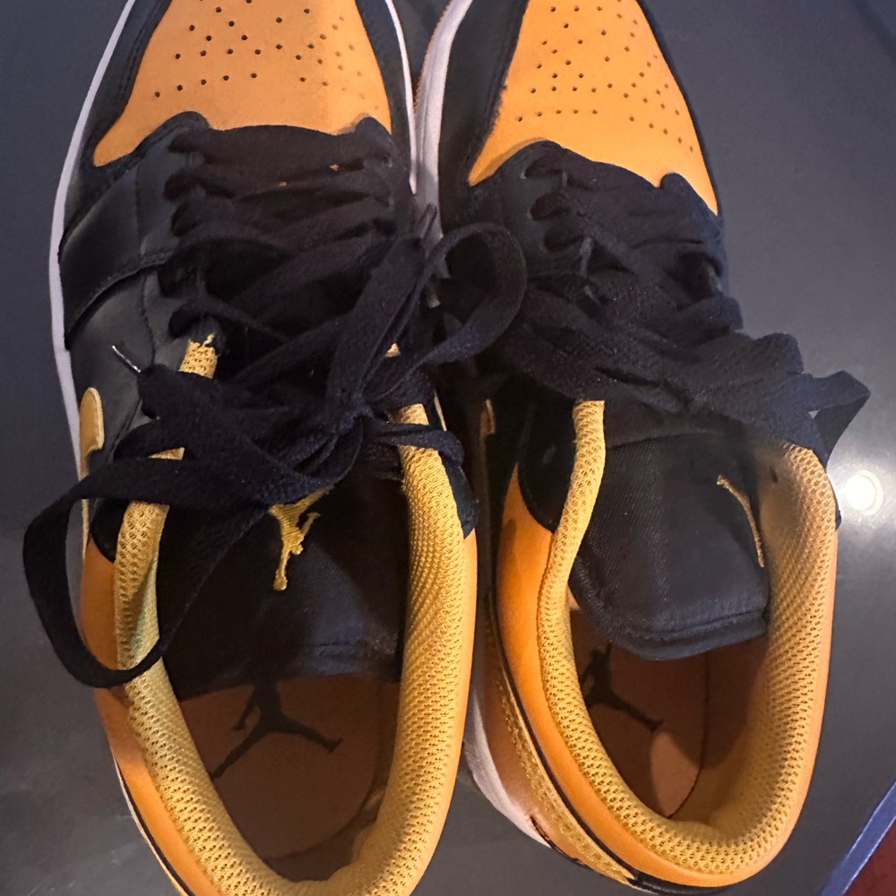 Nike Black and Yellow Low-Top Sneakers